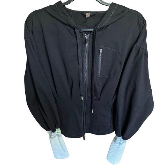 Free People Movement Corset Double Zip Knit Cuff Performance Jacket Size Medium - Picture 4 of 14